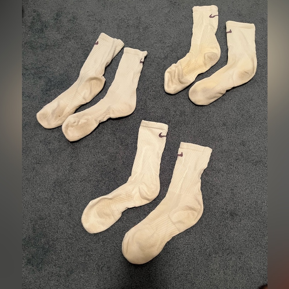 White Nike Dri-Fit Athletic Socks